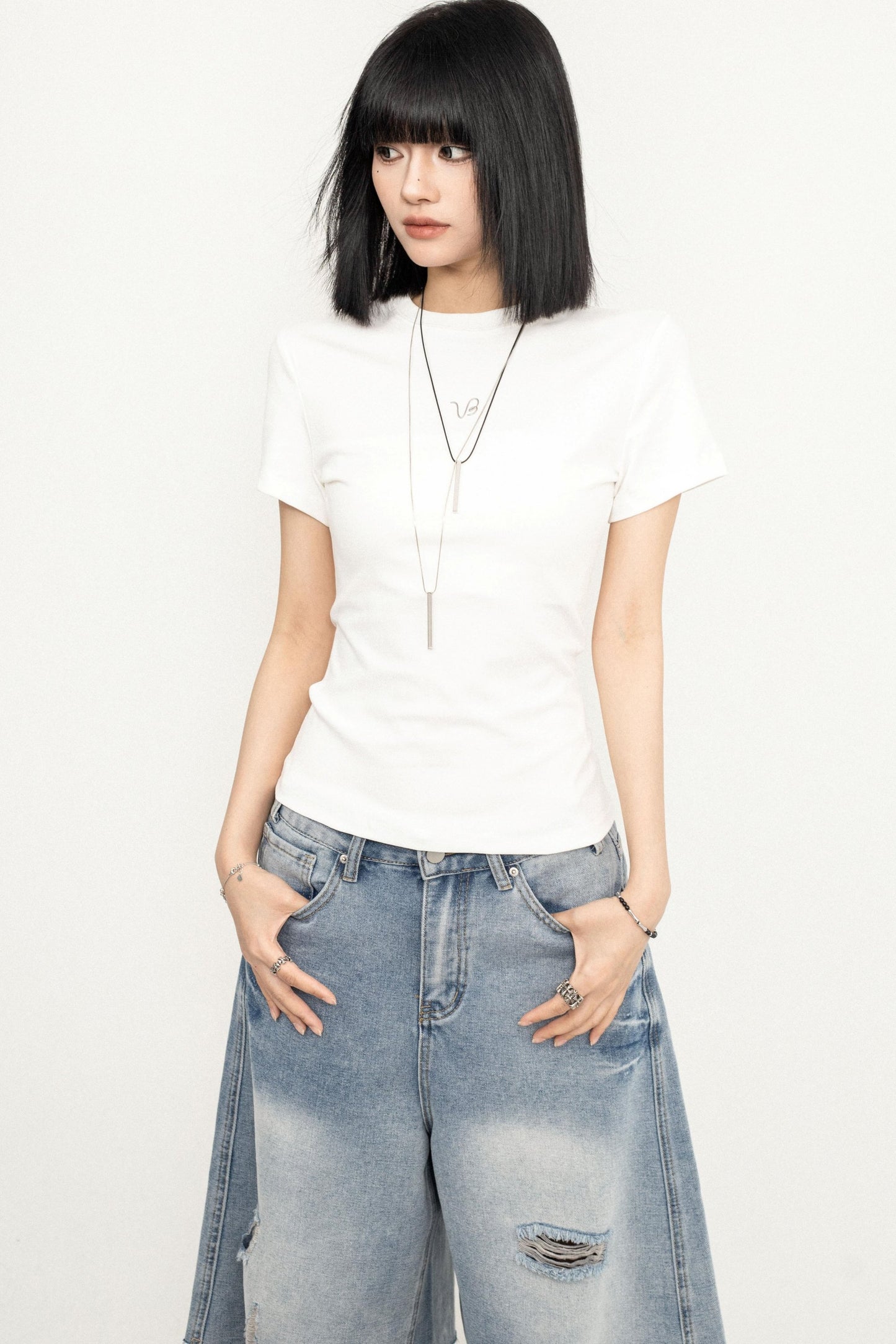 Y2K Sweetheart Shoulder Tee