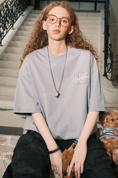 Firework Print Slim Fit T-Shirt