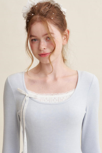 Chic Hollow Lace Flare Dress