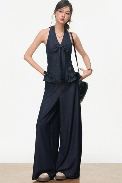 Chic Tencel Denim Suit Set-Up