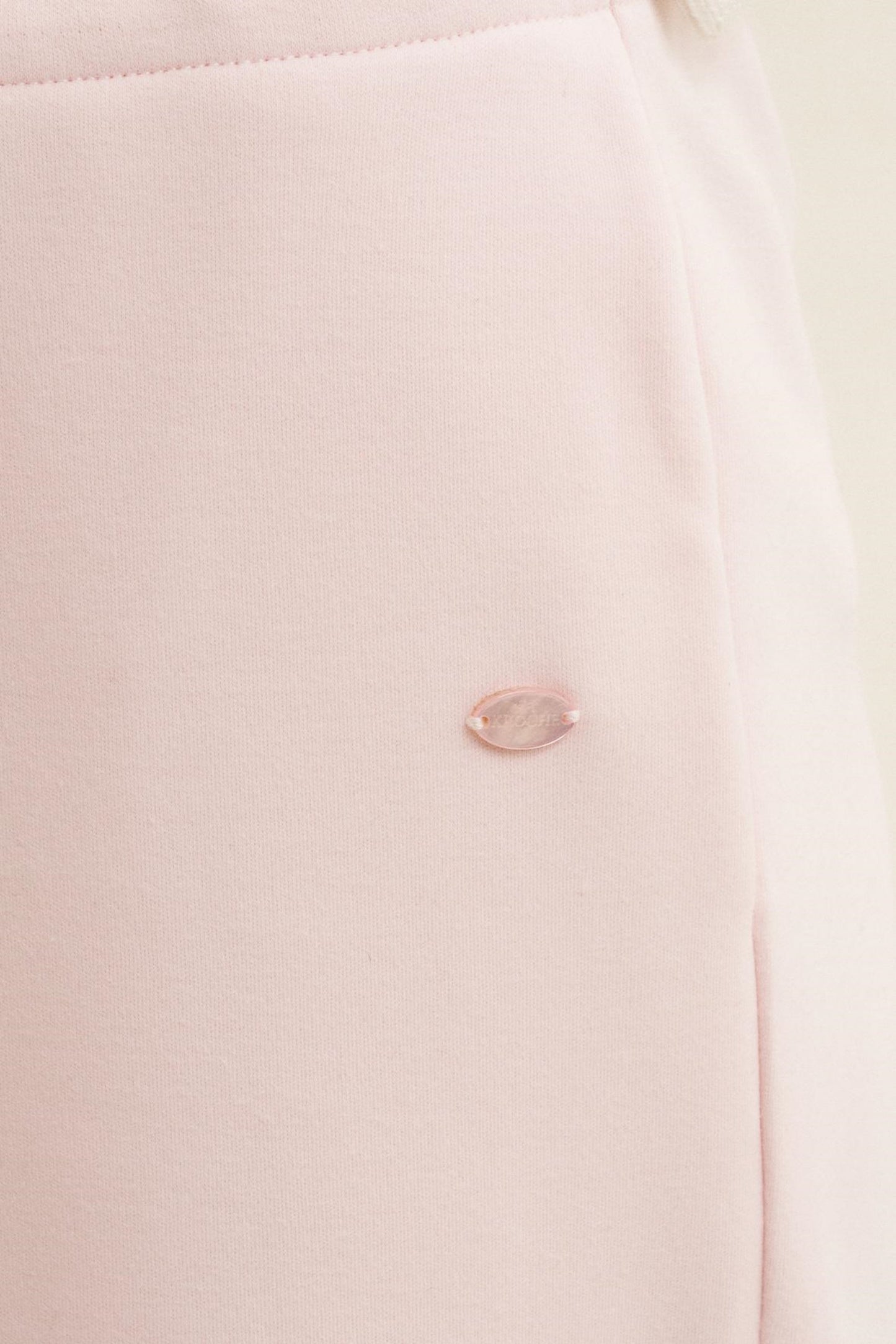 High-Waisted Macaron Cotton Blend Pants