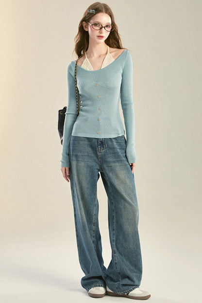 Pure Desire Fake Two Sweater