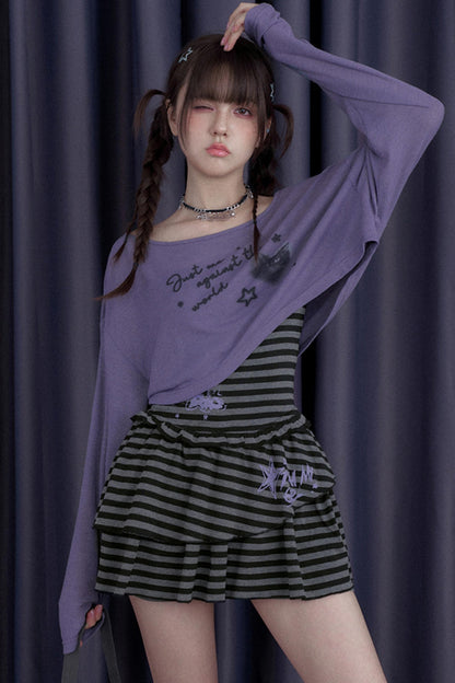 Summer Chic Striped Black 3-piece Dress Set