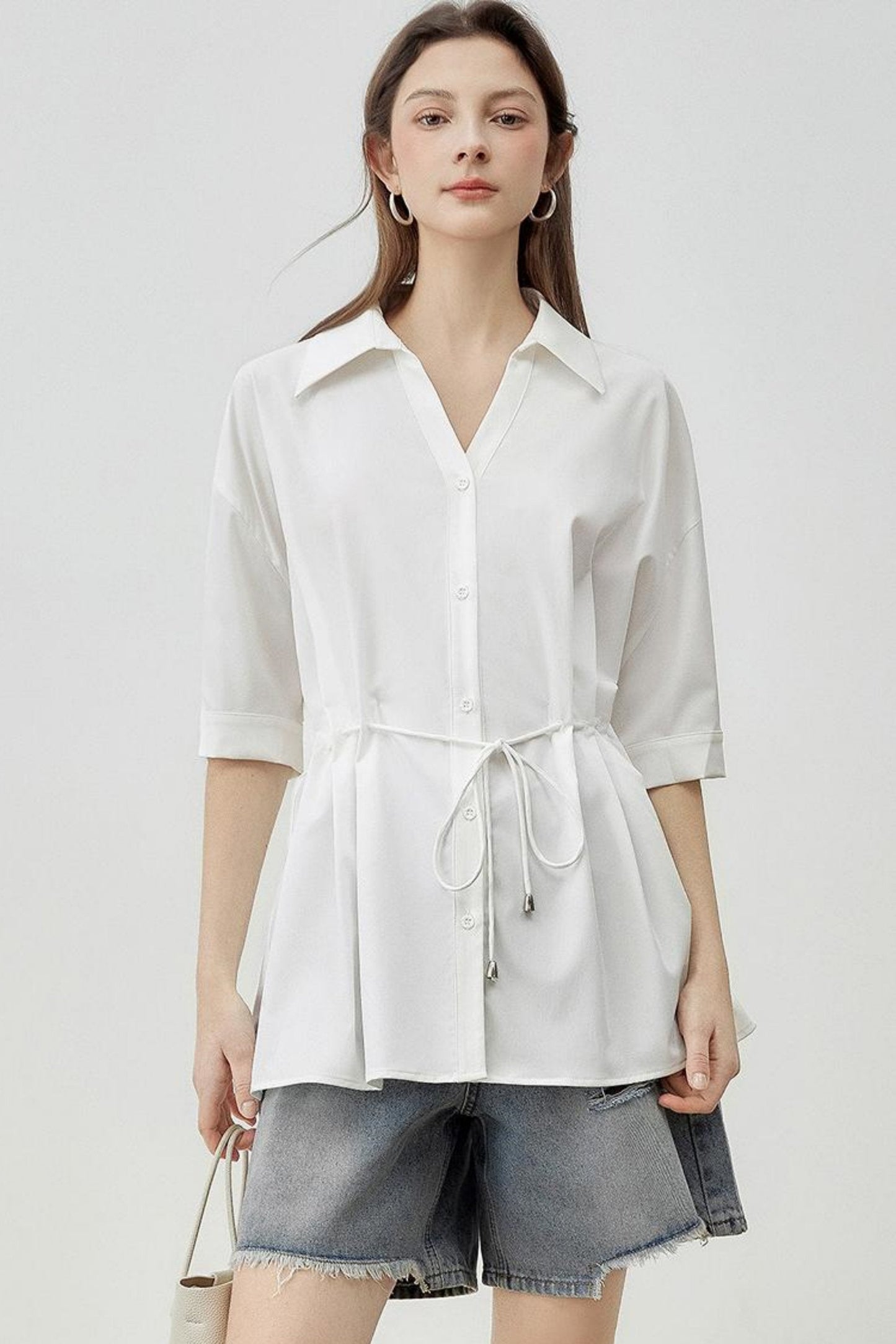 Relaxed Fit Mid-Sleeve Shirt