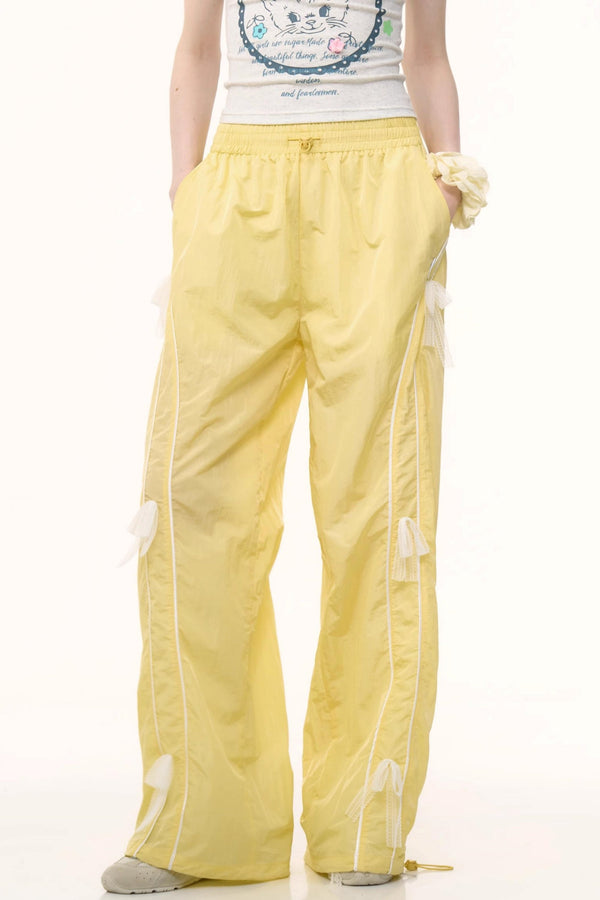 Chic Yellow Wide-Leg Pants