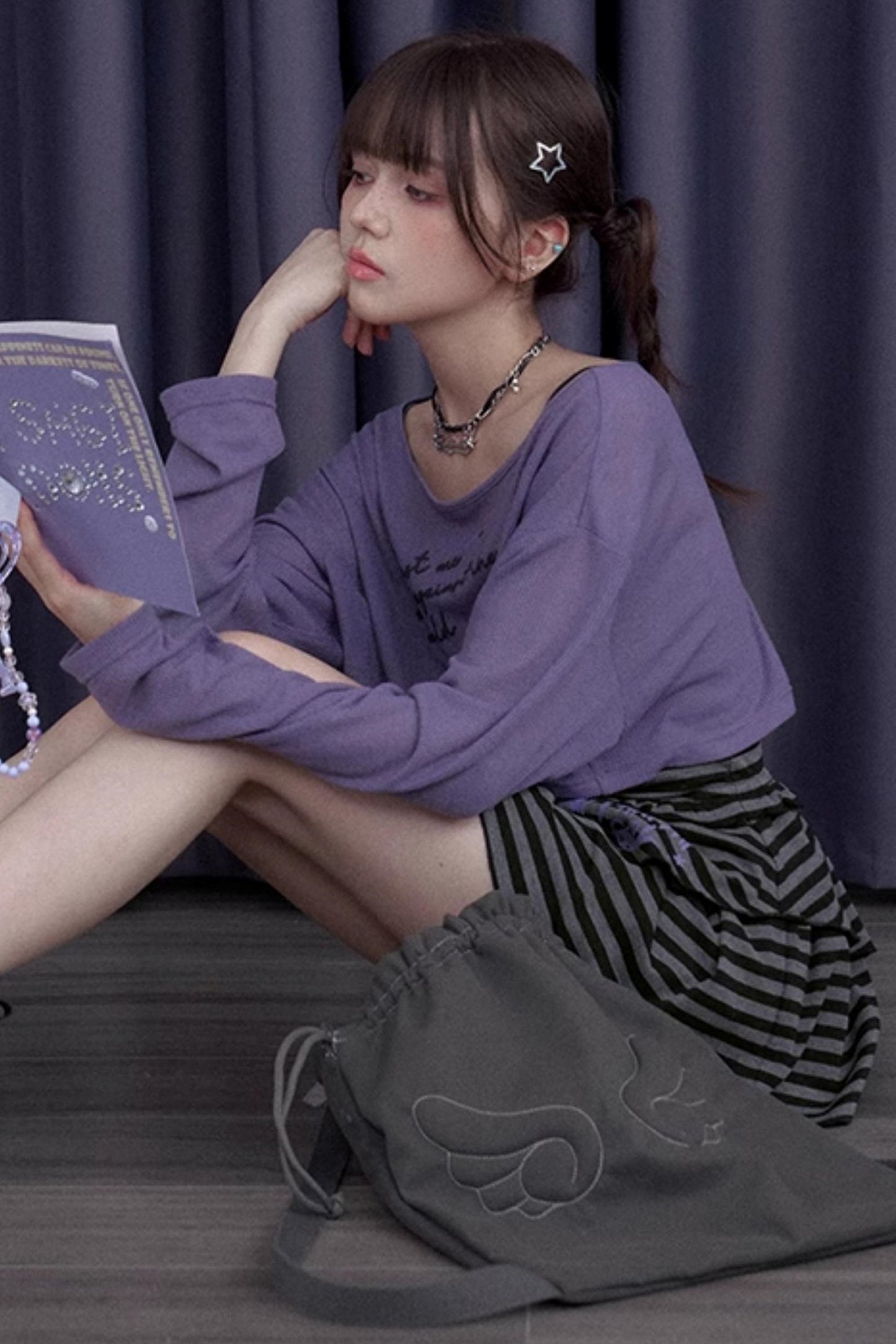 Summer Chic Striped Black 3-piece Dress Set