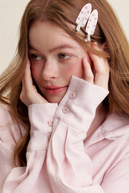 Ruffled Pink Lace Muscle Shirt