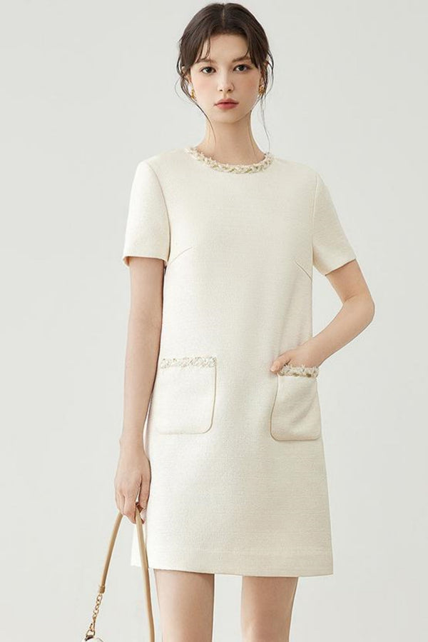 Gold Breeze Short-Sleeve Dress