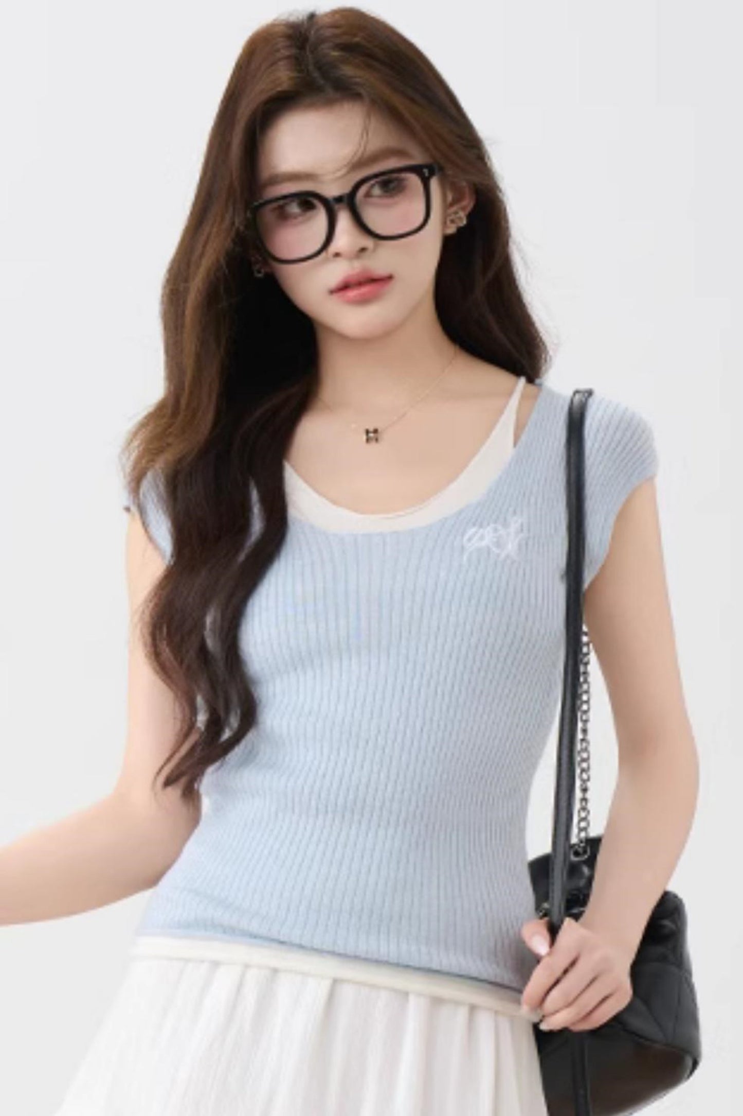 Lightweight Cap Sleeve Knit Top