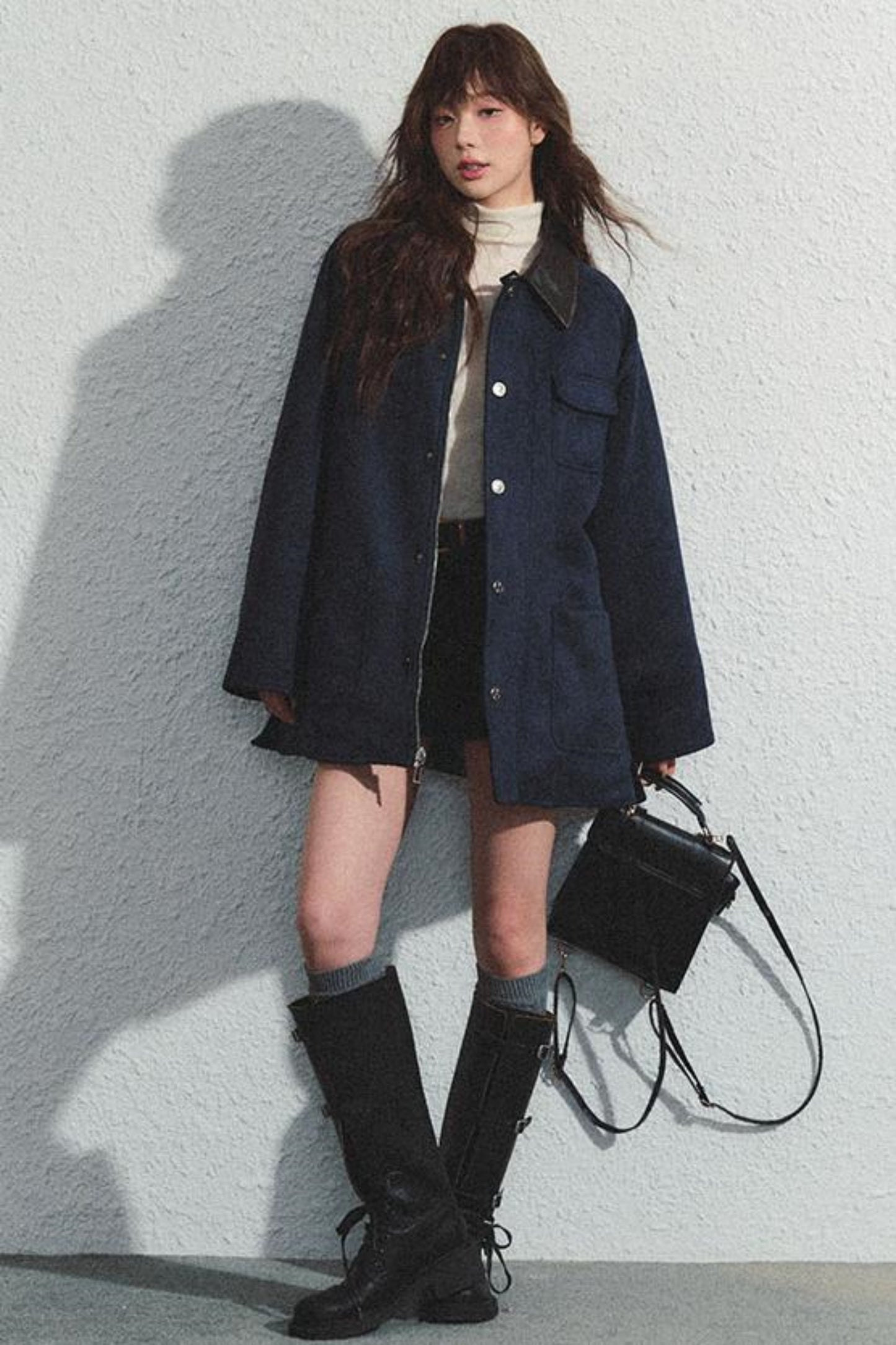 Navy Plaid Reversible Jacket