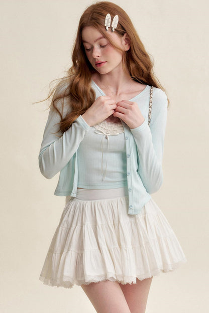 Lace Romantic Two-Piece Top Set