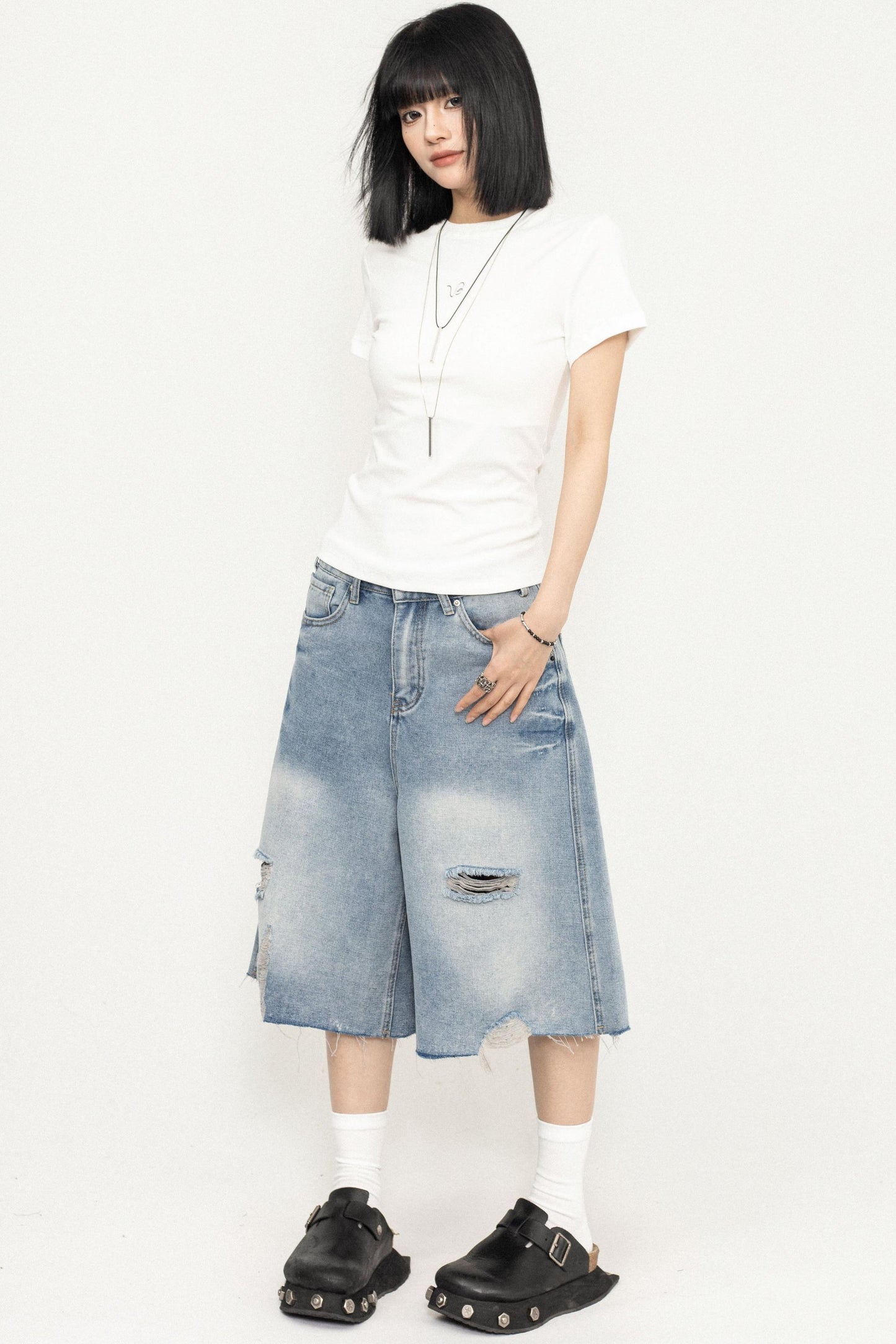 Y2K Sweetheart Shoulder Tee