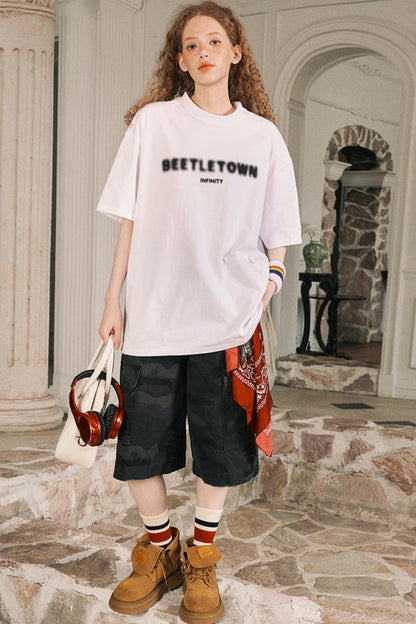 Summer Loose And Short Beetle Tee