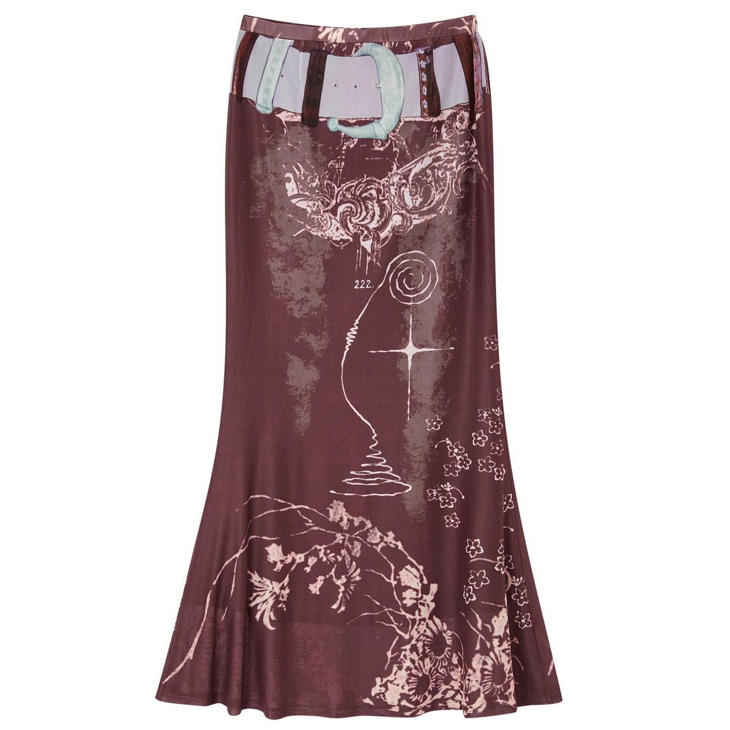 Star Mesh Cardigan With Long Skirt Set-Up