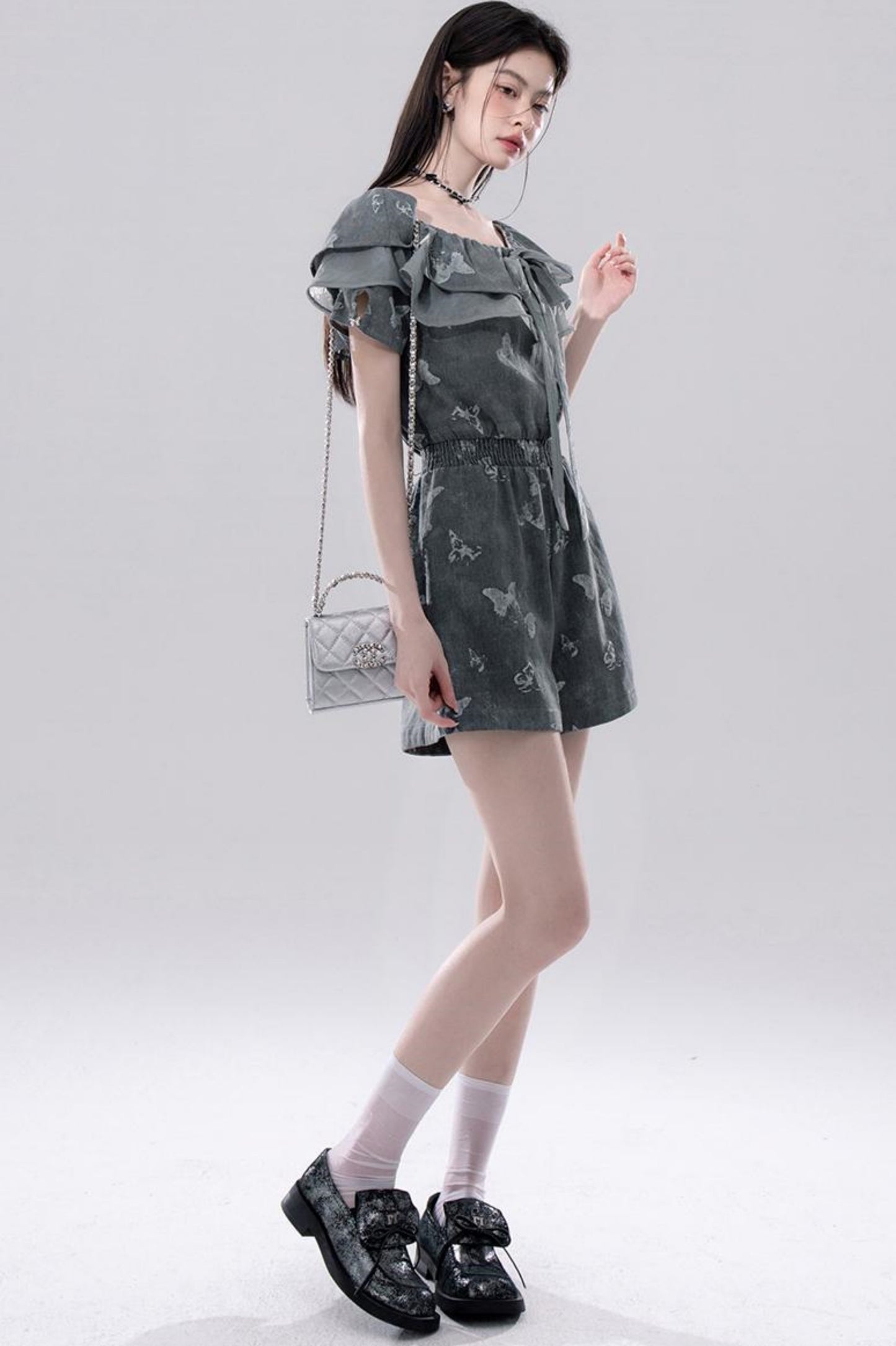 Summer Butterfly Denim Dress