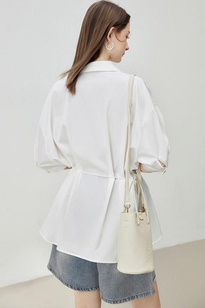 Relaxed Fit Mid-Sleeve Shirt