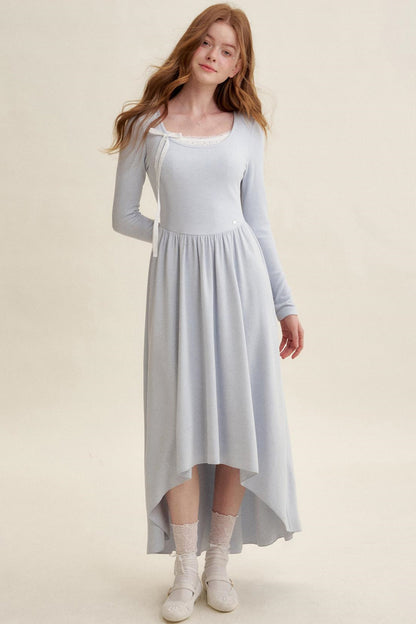 Chic Hollow Lace Flare Dress