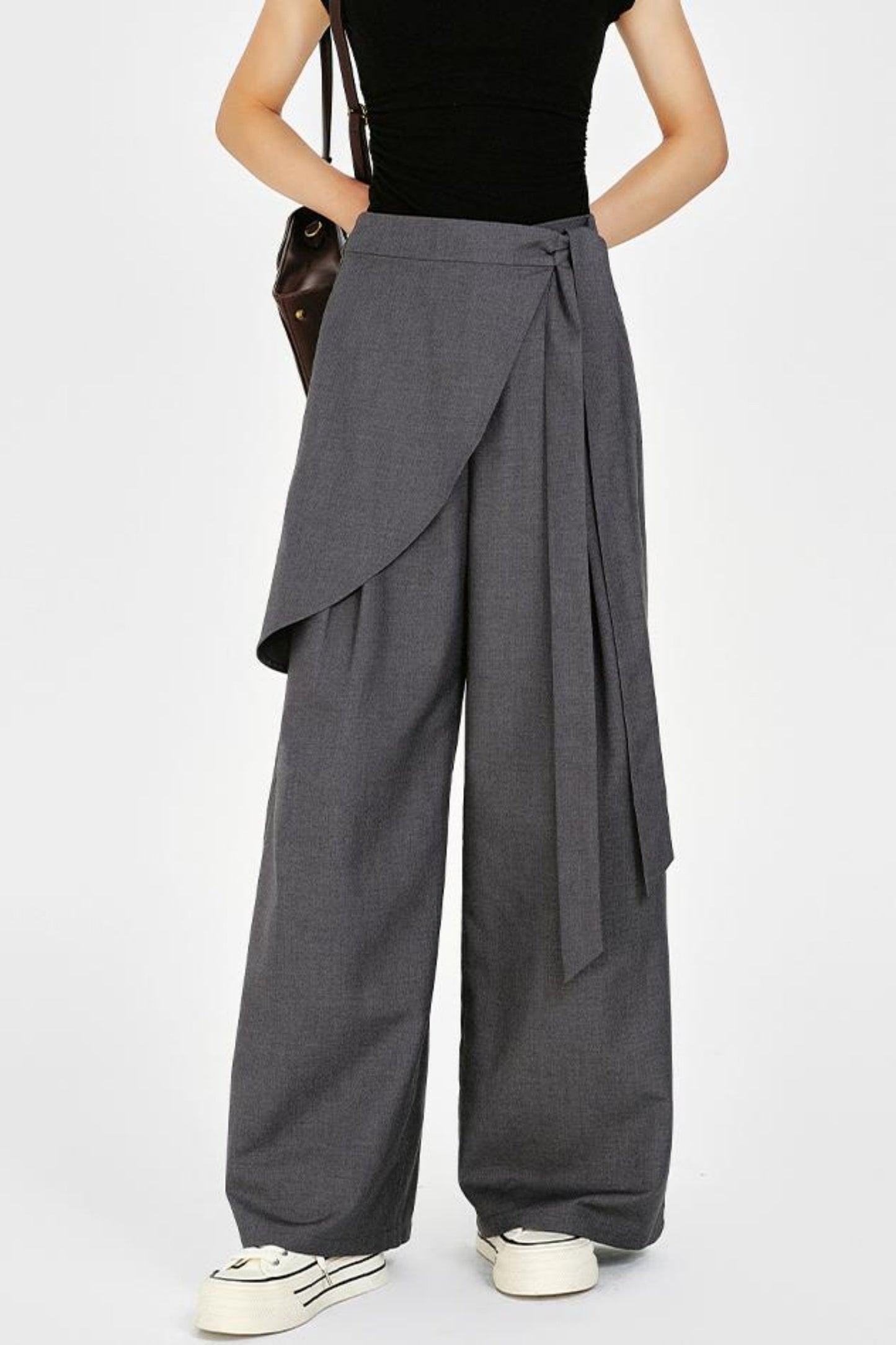 Front Wide-Leg Pants