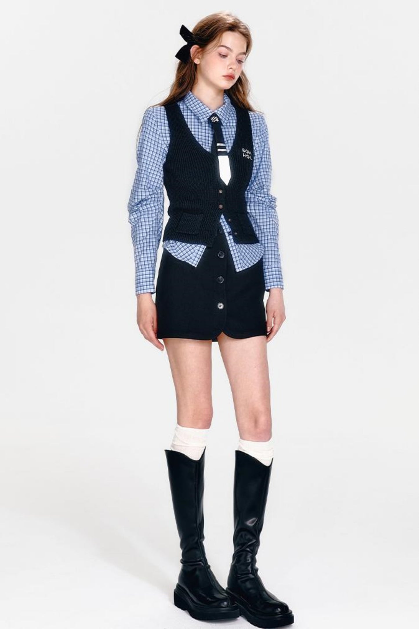 Vintage Plaid Skirt Set-Up