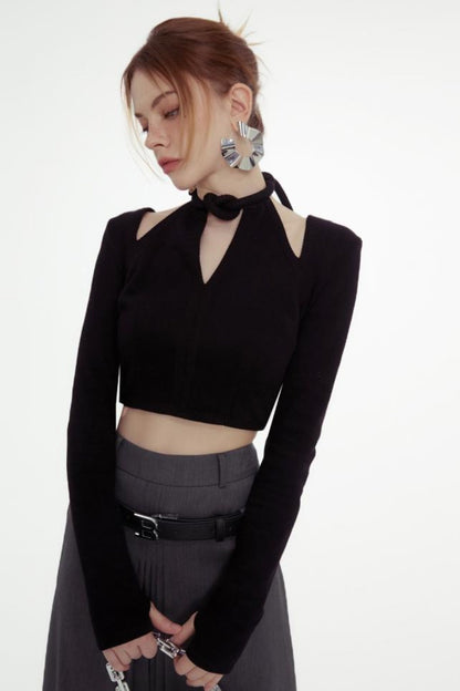 Chic Cutout Gray Maxi Skirt