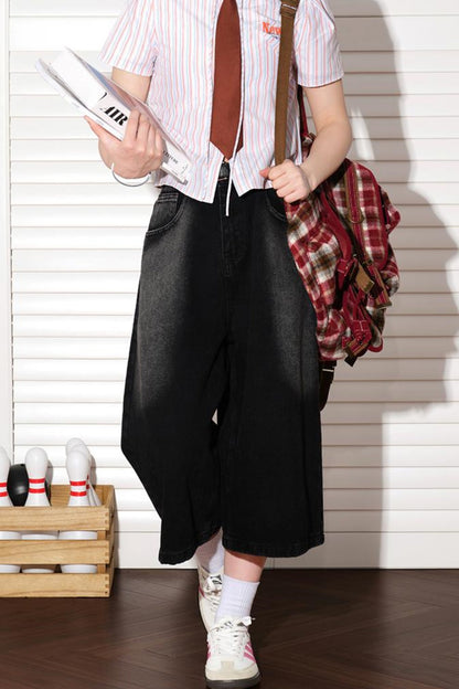 Vintage Denim Washed Shorts