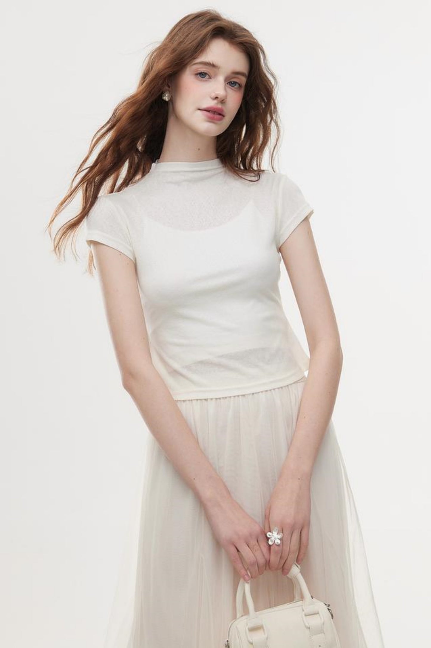 Lace Tulle Long Skirt