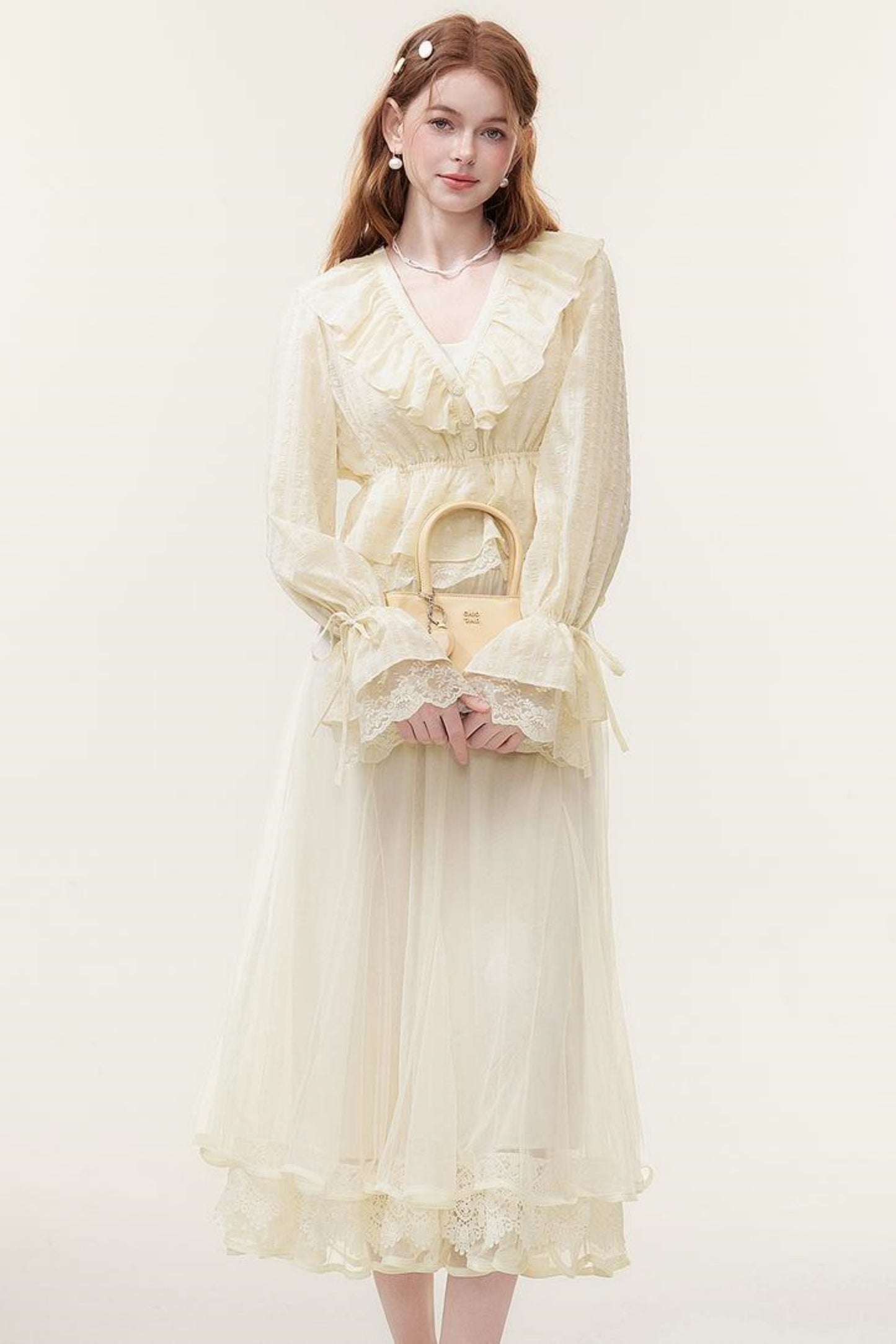 Lace Tulle Long Skirt