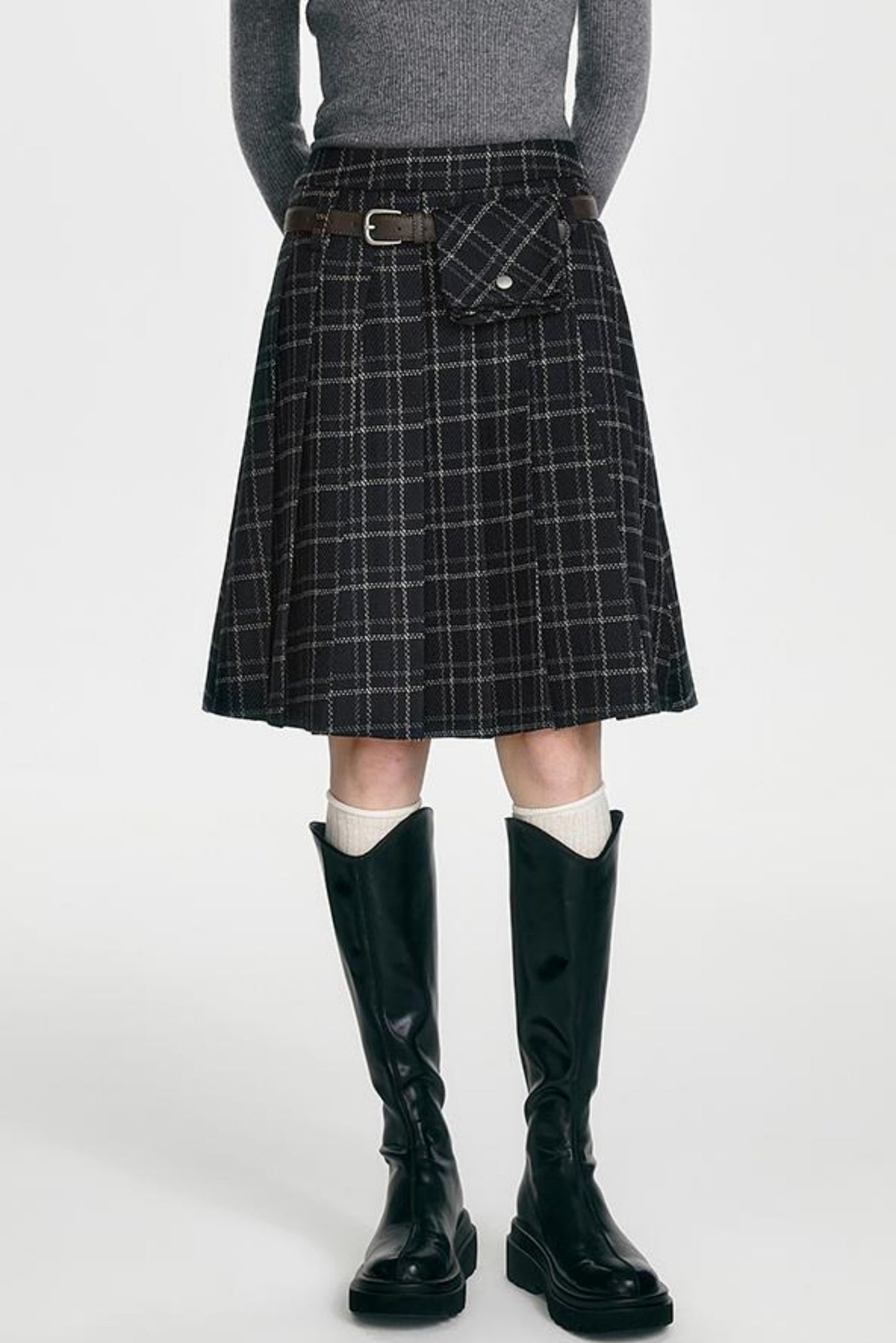 Versatile Plaid Skirt