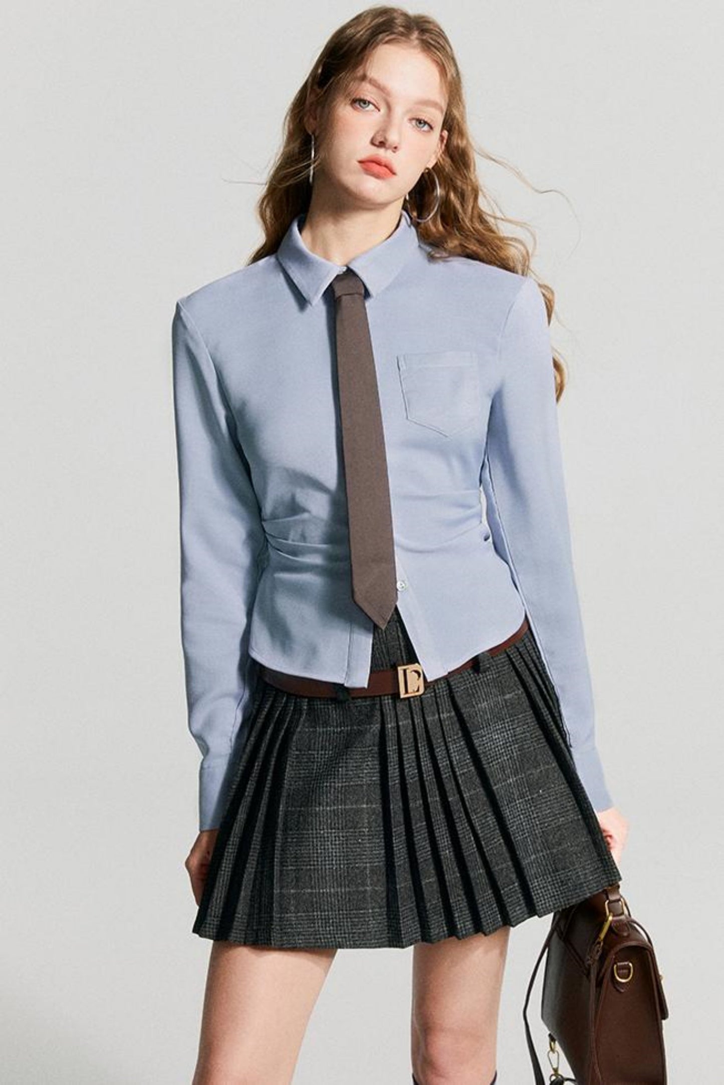 Tie Accent Waist Shirt