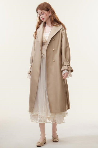 V-Neck Lace Ruffle Blouse