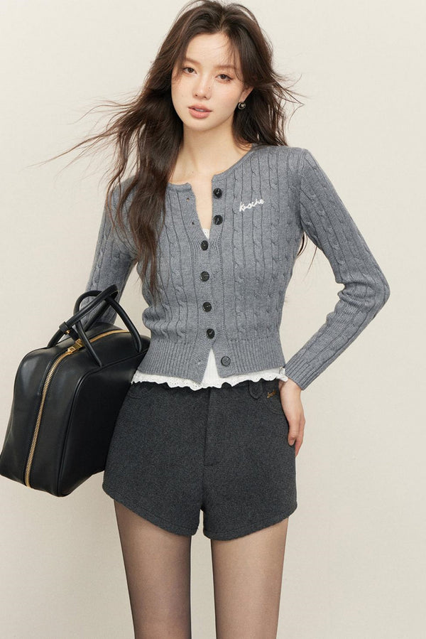 Cozy Twisted Pink Cardigan