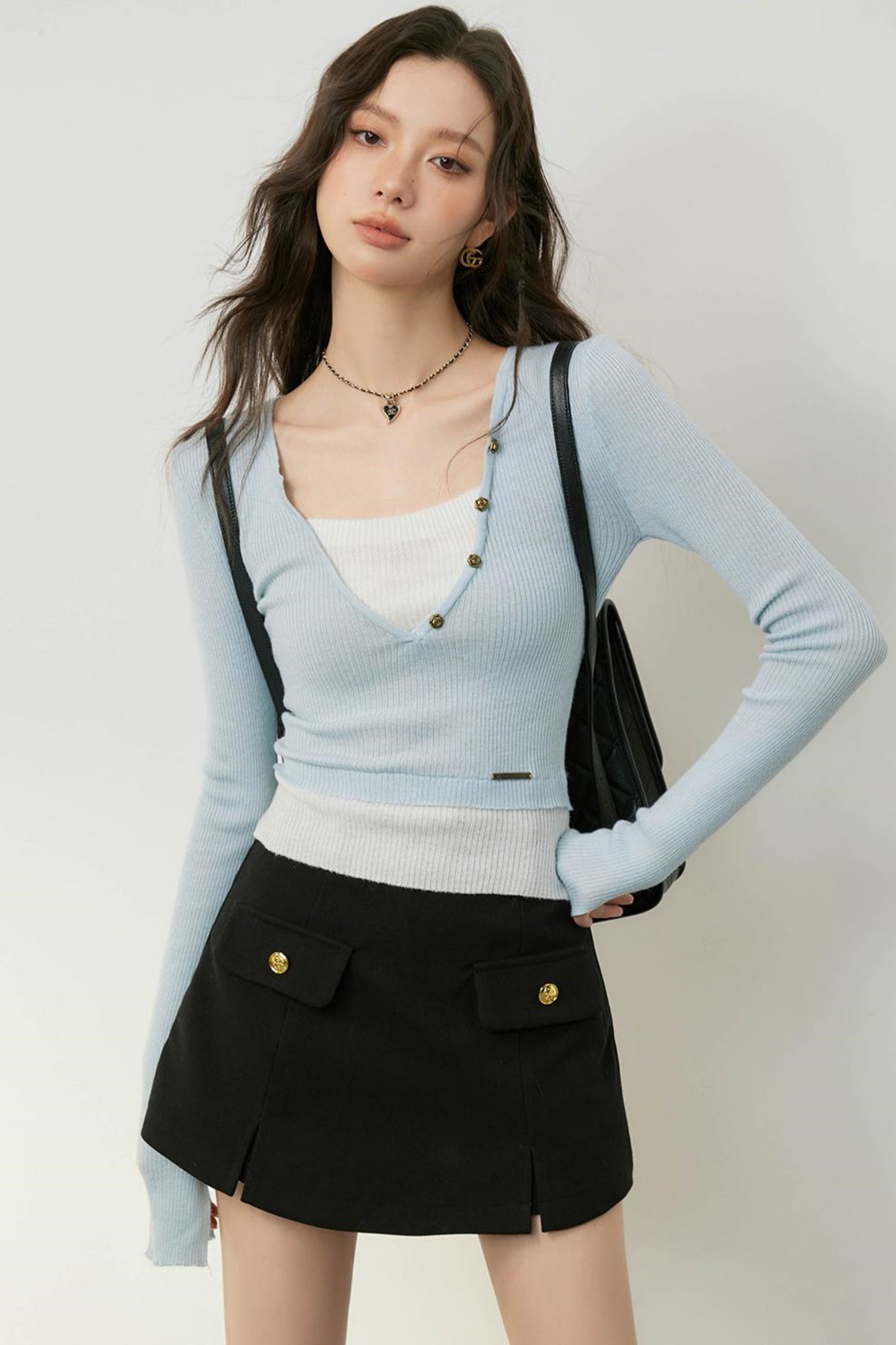 Color-block Knit Top