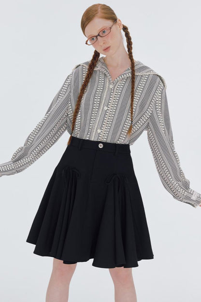 Butterfly shadow A line skirt