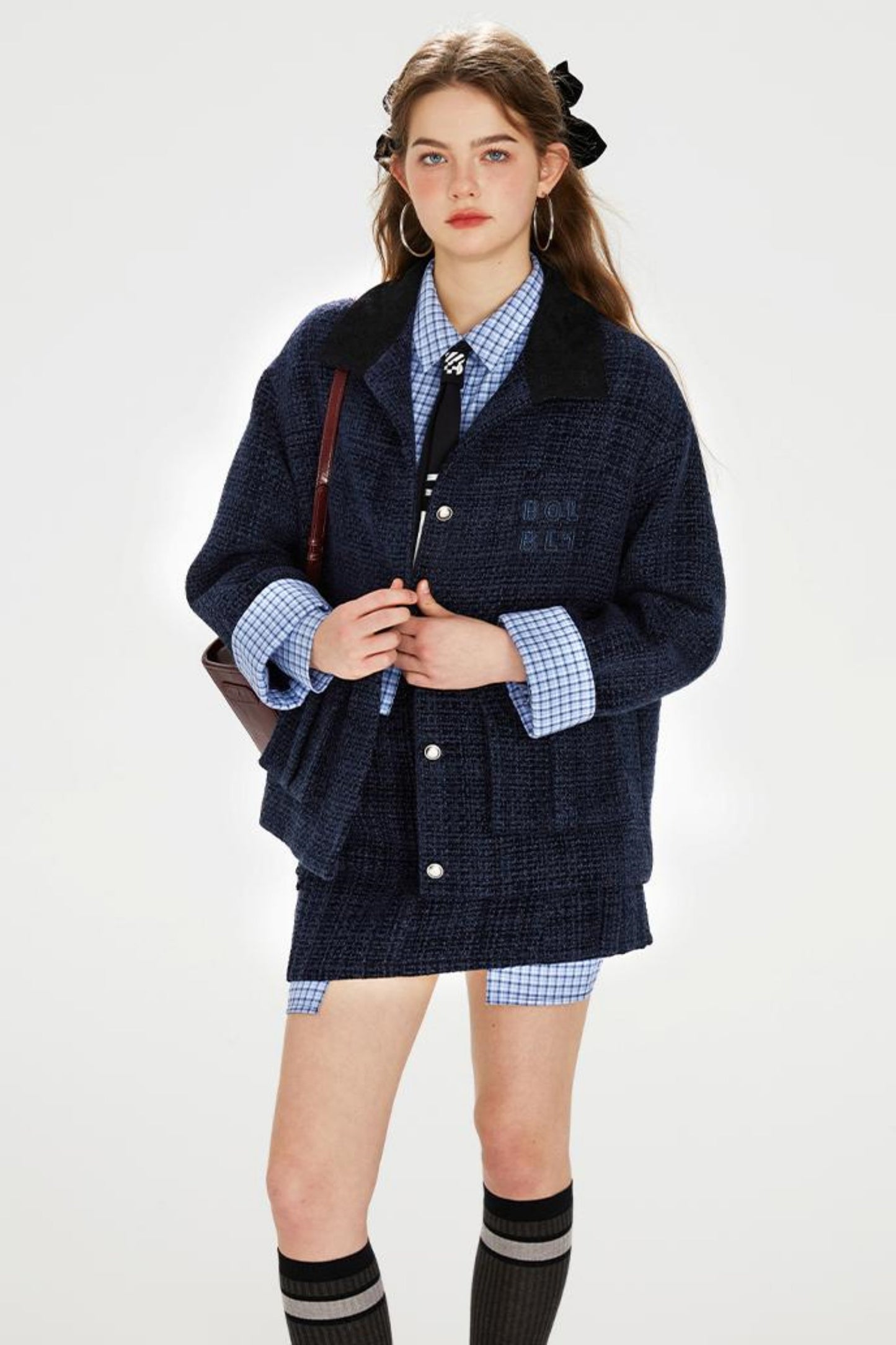 Chic Embroidered Tweed Jacket Set-Up