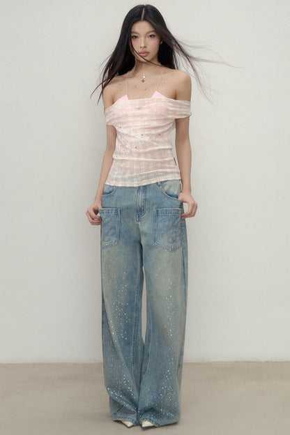 Vintage Strap Cross Bra Top