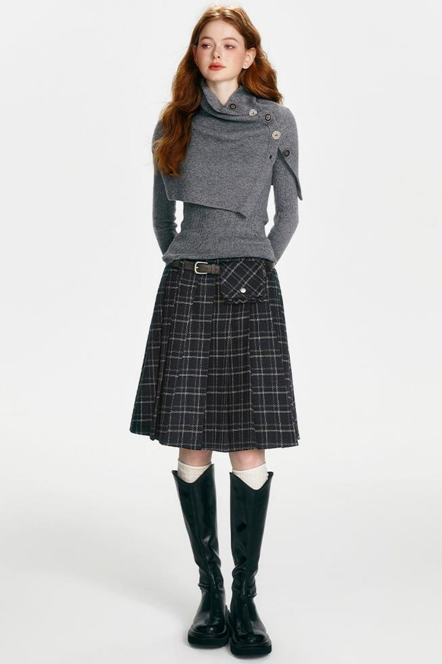 Versatile Plaid Skirt