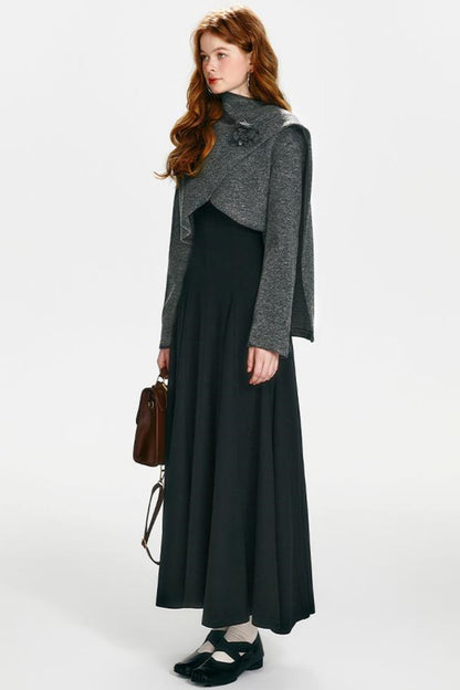 Luxe Gold Shawl Dress Set-Up