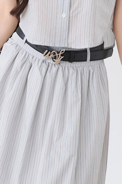 Summer Chic Pleated Skirt Set-Up