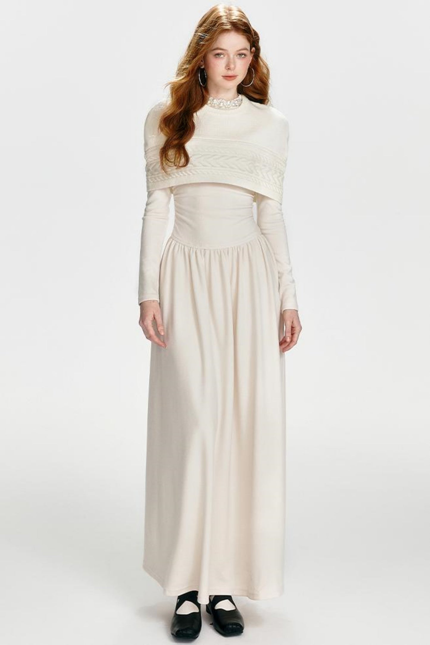 Chic Drawstring Maxi Dress Set-Up