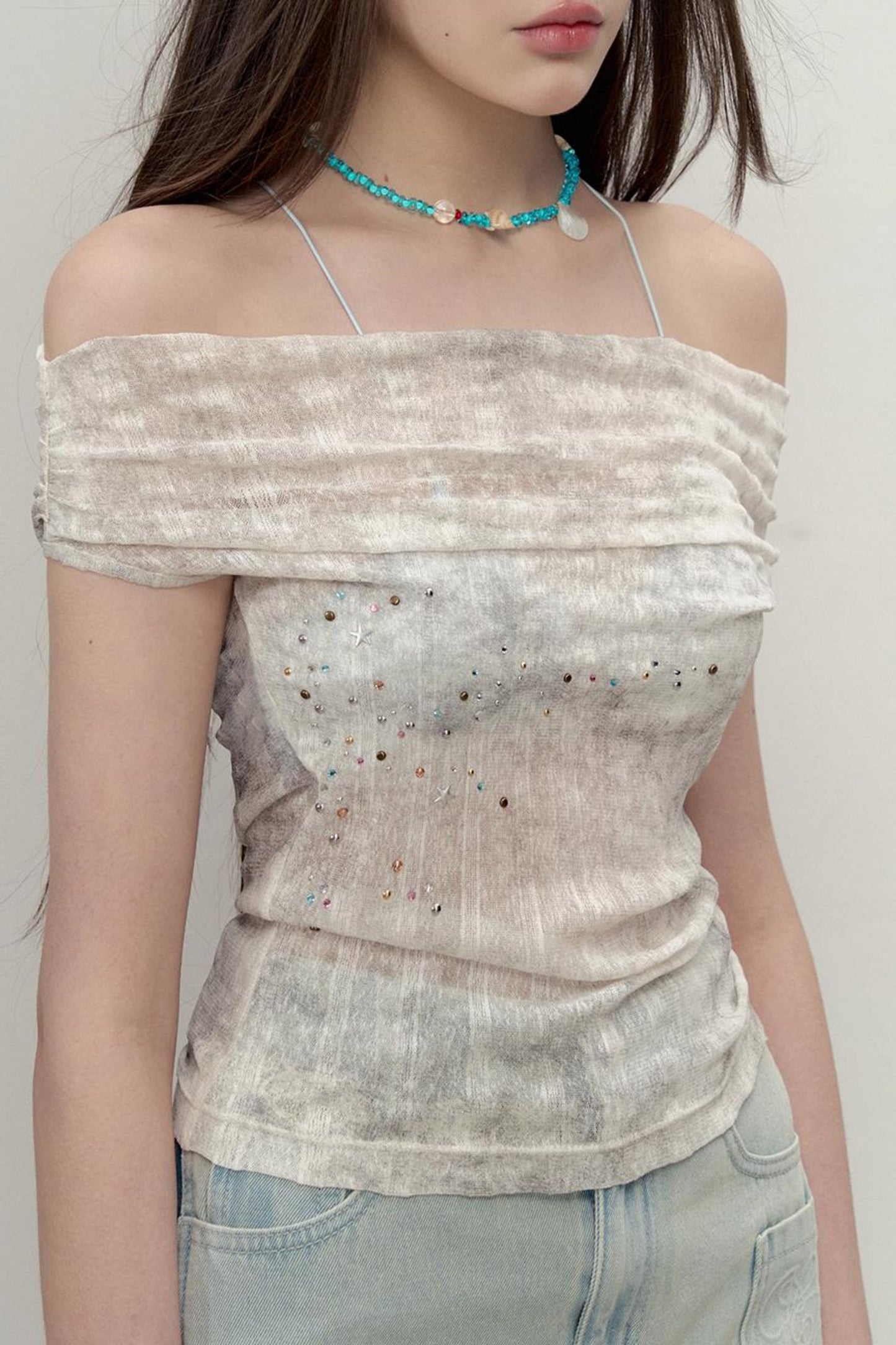 Vibrant One-Shoulder Top