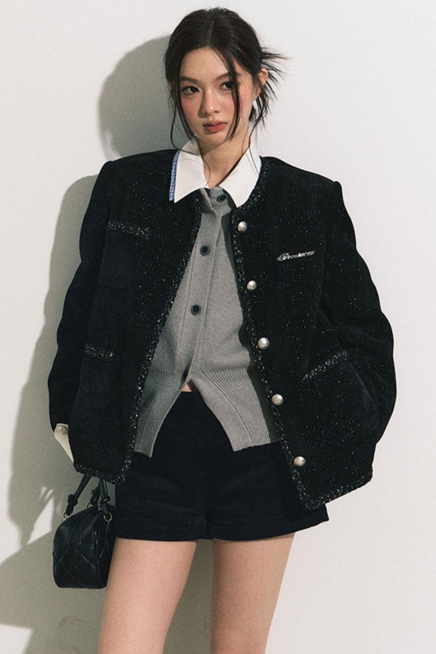 Fake Layered Shirt Sweater