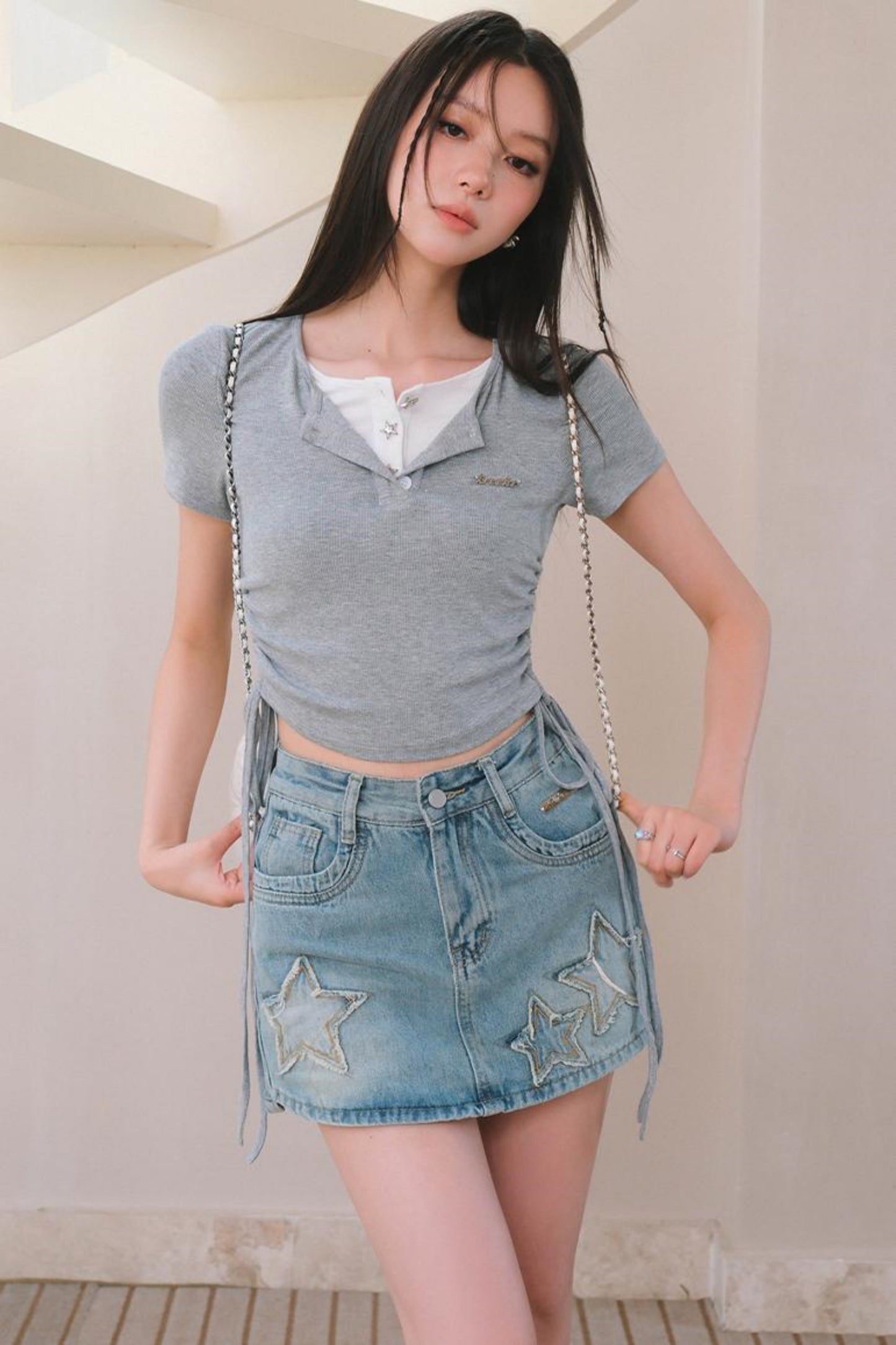 Vintage Denim Mini Skirt