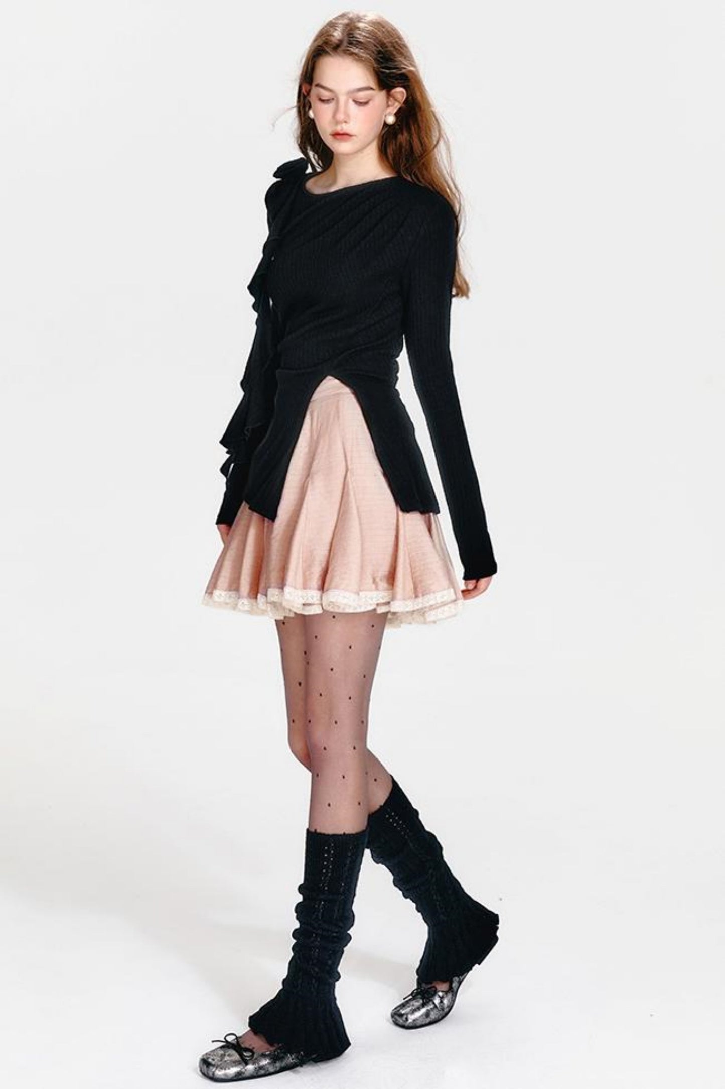 French Pink Rose Half Skirt