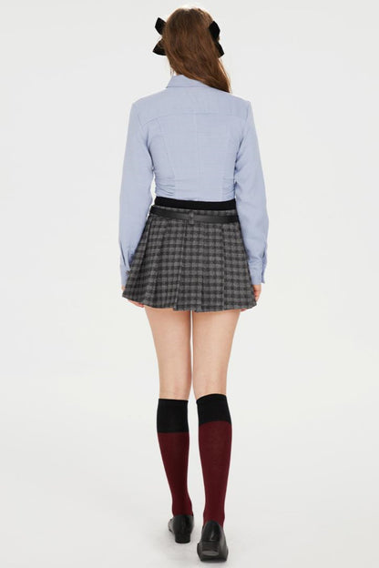 Tartan Color-Block Jacket Set-Up