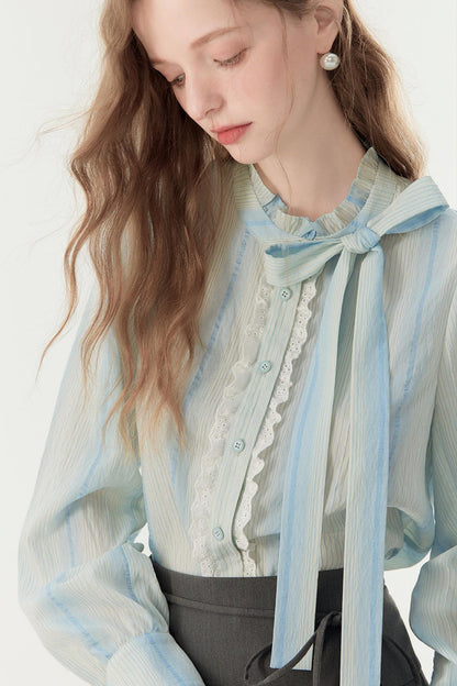 Gradient Stripe Blouse