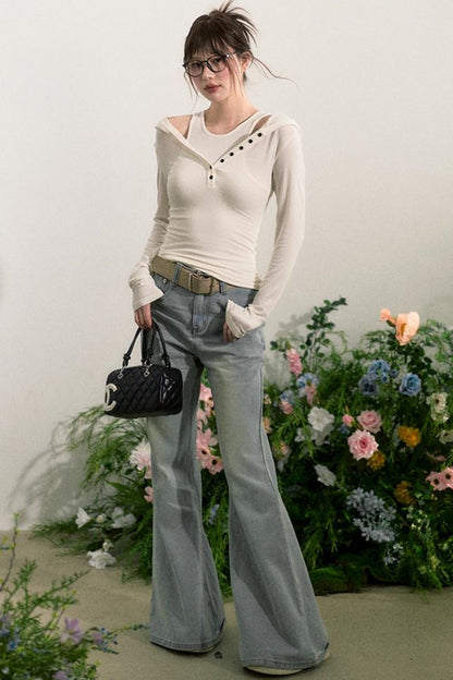 Flare Wide-Leg Jeans