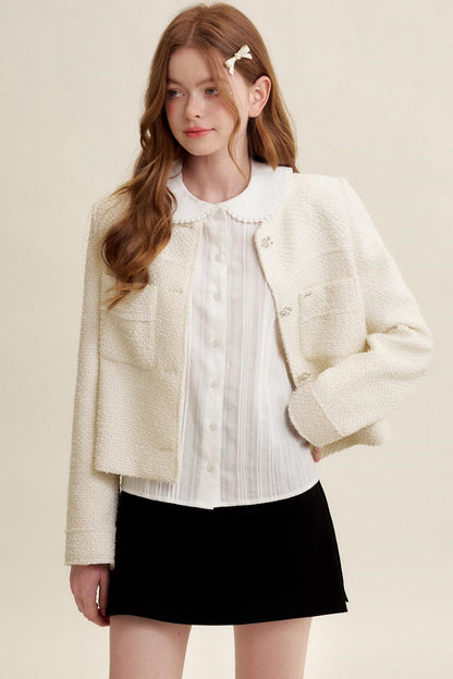 Romantic Floral Tweed Jacket