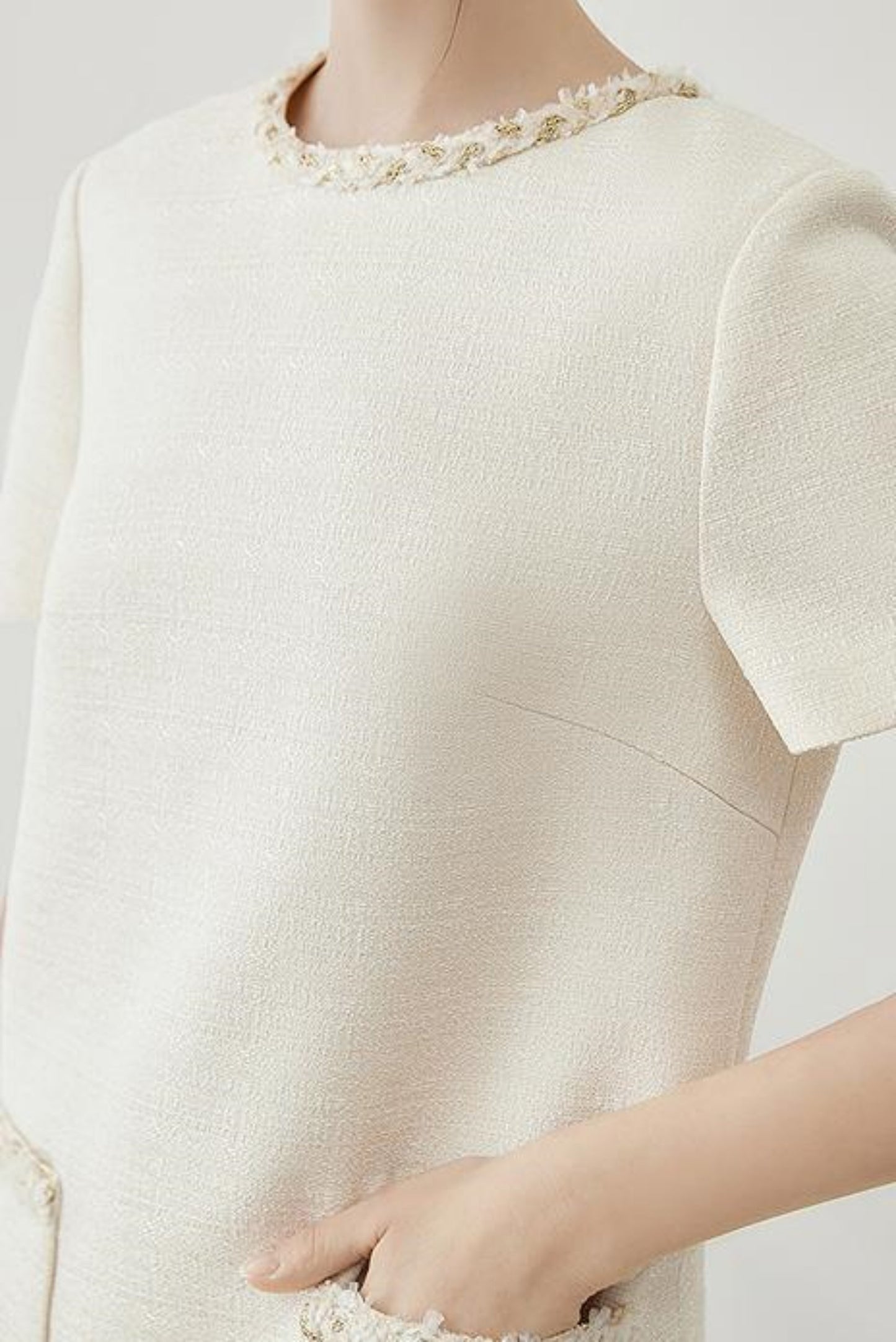 Gold Breeze Short-Sleeve Dress