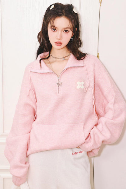 Sculptured Polo Neck Top