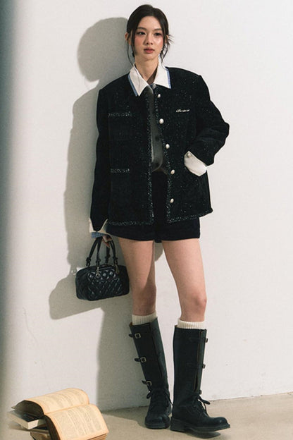 Fake Layered Shirt Sweater